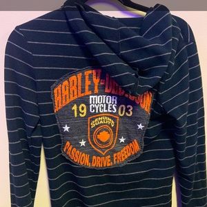 Harley - Davidson Hooded striped Henley